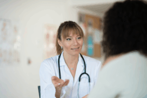 MPCP - A woman speaking to her doctor about cervical cancer